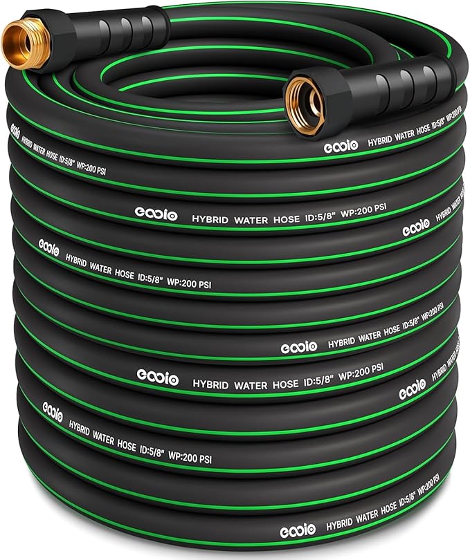 Heavy Duty Garden Hose 95ft, NON-EXPANDABLE Flexible Water Hose, Kink Resistant Lightweight Hybrid Hose, Leakproof Hose Male to Female Fittings