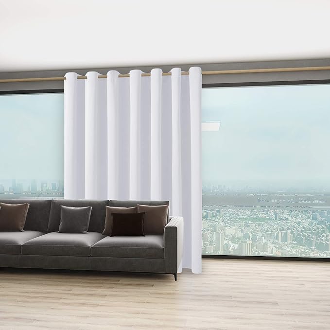 BONZER Extra Wide Room Divider Curtain, Light Reducing Screen Wall Blackout