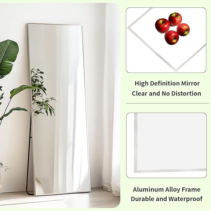 Sunniry Full Length Mirror 56x16 inch, Stand Up Mirror