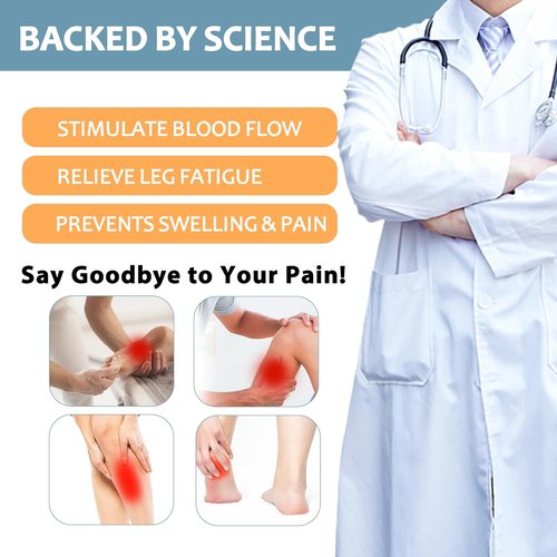 Fenglaoda Compression Socks - 3 Pairs for Men & Women | Knee High, Cute Design for Nurses & Athletes