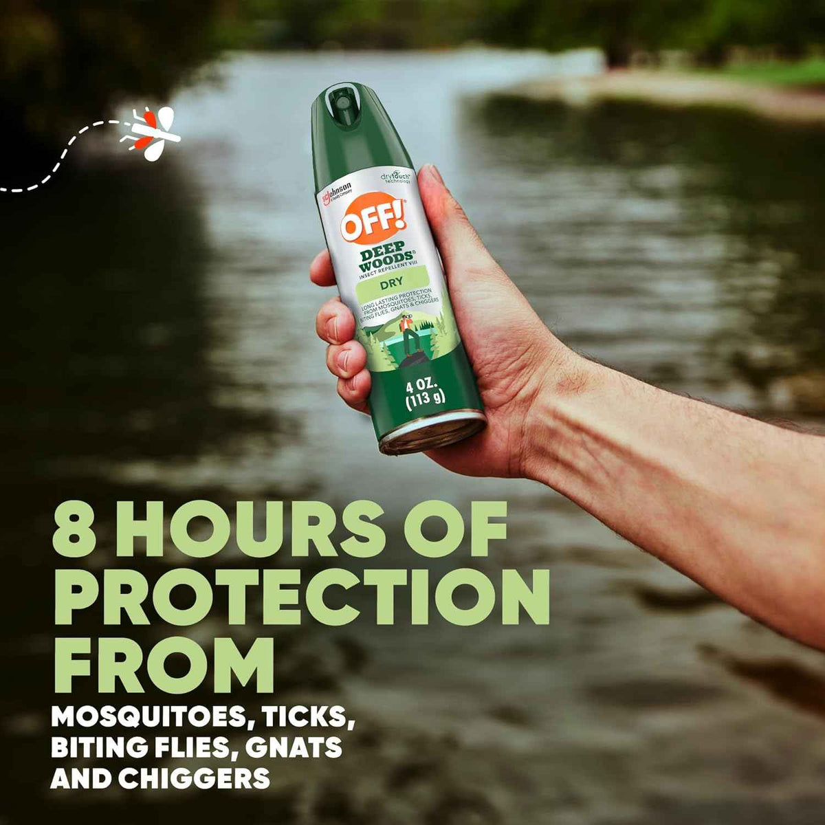 OFF! Deep Woods Mosquito & Tick Repellent Spray - 4 Oz, Non-Greasy, 2 Pack