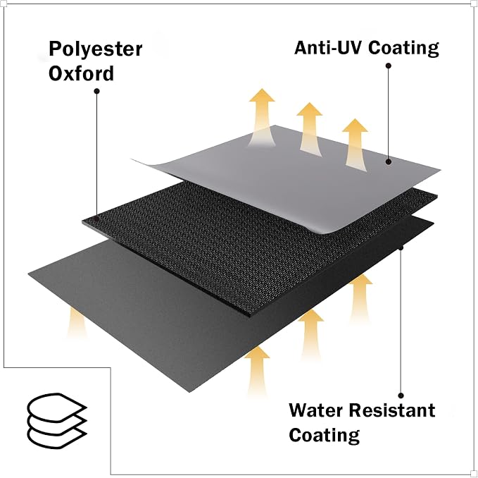 Royal Gourmet CR6008 60-Inch Grill Cover, Durable Oxford Polyester Outdoor BBQ Cover for Flat Top Griddle, Water Resistant, Weather Protection, Black