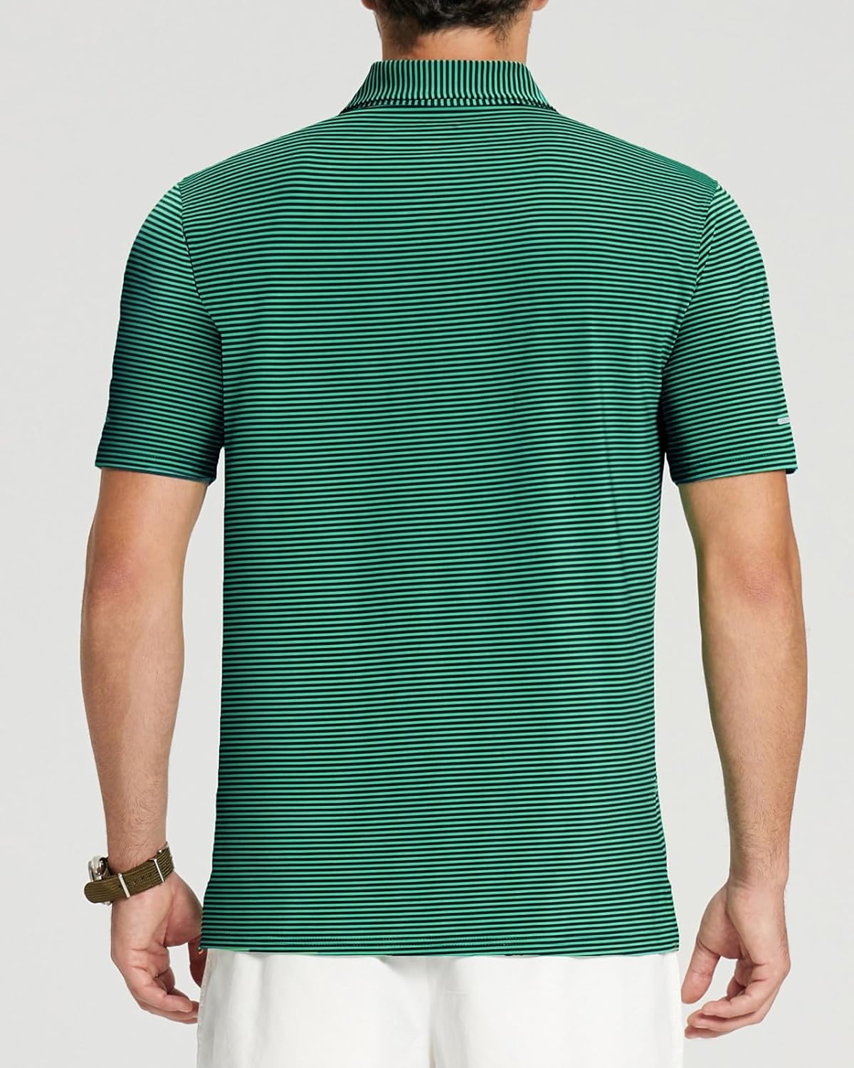 Skiennix Men's Golf Polo Shirt - Moisture-Wicking, High-Performance, Short Sleeve, Striped Design