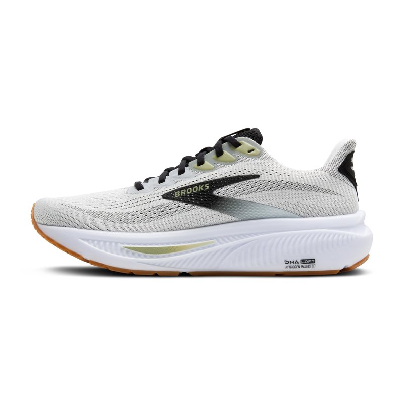 Brooks Men’s Ghost 17 Neutral Running Shoe - White/Black/Tea - 11.5 Medium