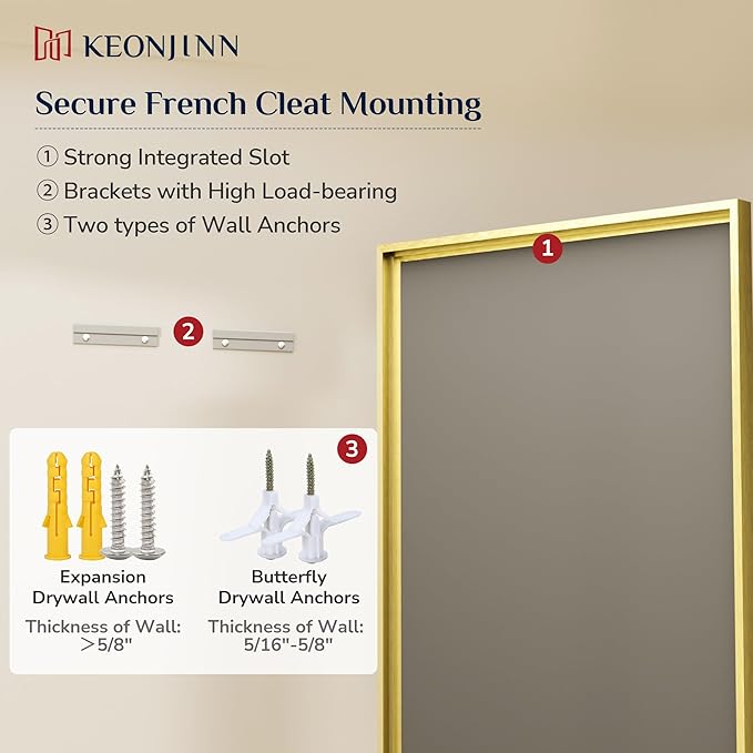 Keonjinn 42" x 36" Gold Mirrors