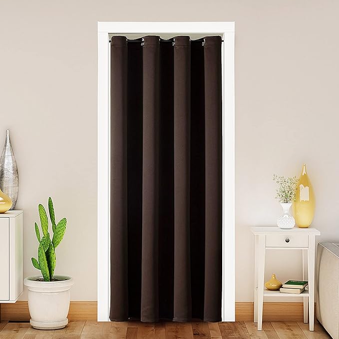 ChrisDowa Blackout Door Curtains