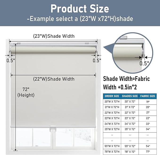 Cordless Roller Shades Blackout Blinds