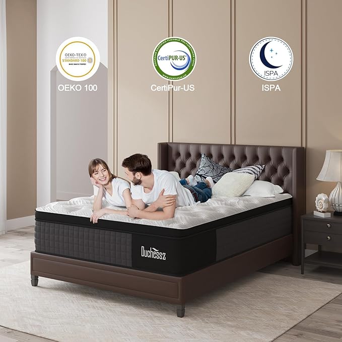 Full Mattress, 10 Inch Hybrid Mattresses Eurotop with Gel Memory Foam,Motion Isolation Individually Wrapped Pocket Coils Breathable Comfort Soft Pressure Relief