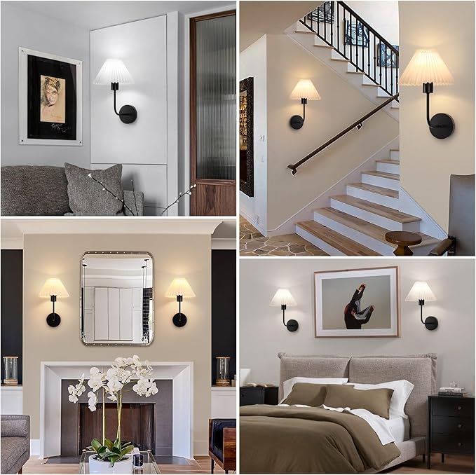 Rechargeable Battery Operated Wall Sconces Sets of 2, 15 Colors Wireless Wall