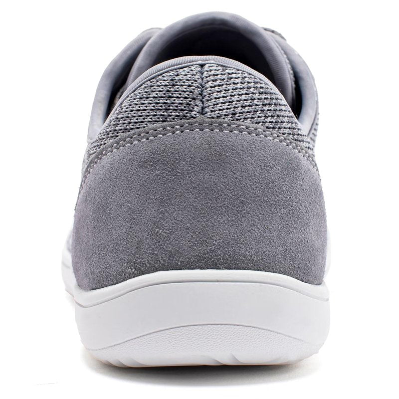HOBIBEAR Wide-Toe-Box Barefoot Shoes for Mens Womens Minimalist Breathable Trail Running Walking Shoes Light Gray 12.5 Wide Women/11.5 Wide Men