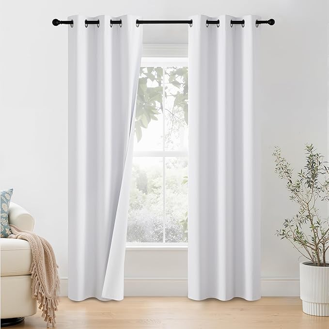 NICETOWN 100% Blackout Window Curtain Panels 84 inch Length