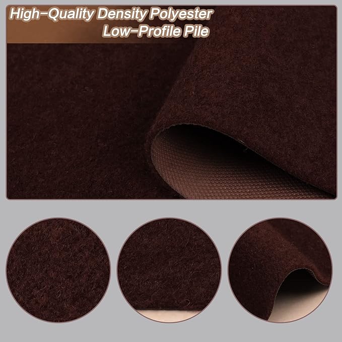 4' x 26' Runner Rugs with Rubber Backing, Indoor Outdoor Utility Carpet Runner Rugs, Chocolate Brown, Can Be Used as Aisle for The RV and Boat, Laundry Room and Balcony