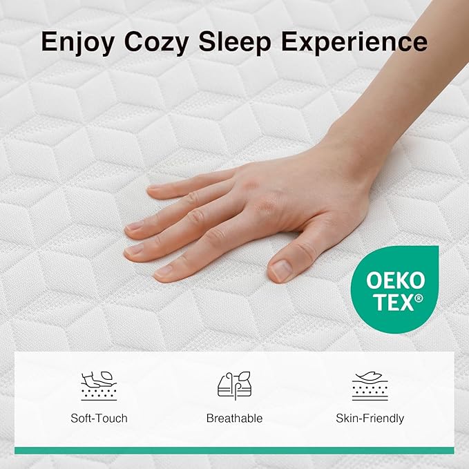 Novilla King Mattress, 10 Inch King Size Mattresses in a Box with Cooling Memory Foam & Reinforced Support Foam for Back Pain Relief & Refreshed Sleep with Motion Isolation Meduim Firm Feel
