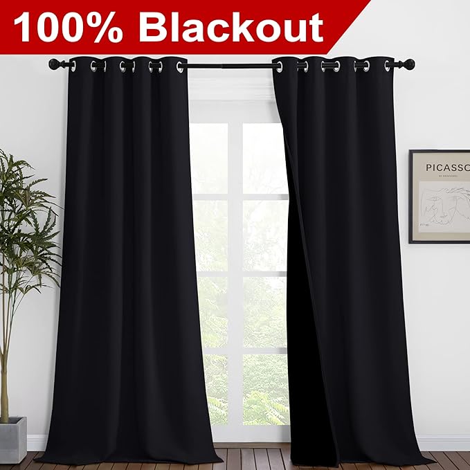 NICETOWN Extra Long Truly Blackout Drapes