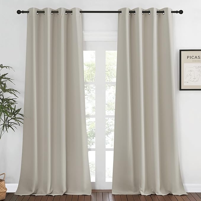 NICETOWN Bedroom Curtain Room Darkening Drapery 102 inches Length