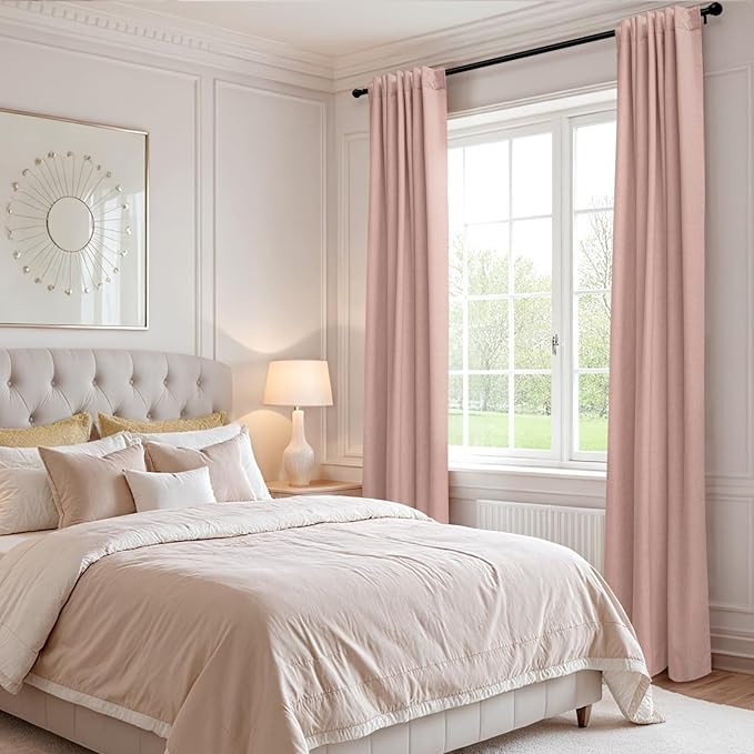 100% Blackout Shield Linen Blackout Curtains