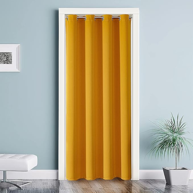 ChrisDowa Blackout Door Curtain