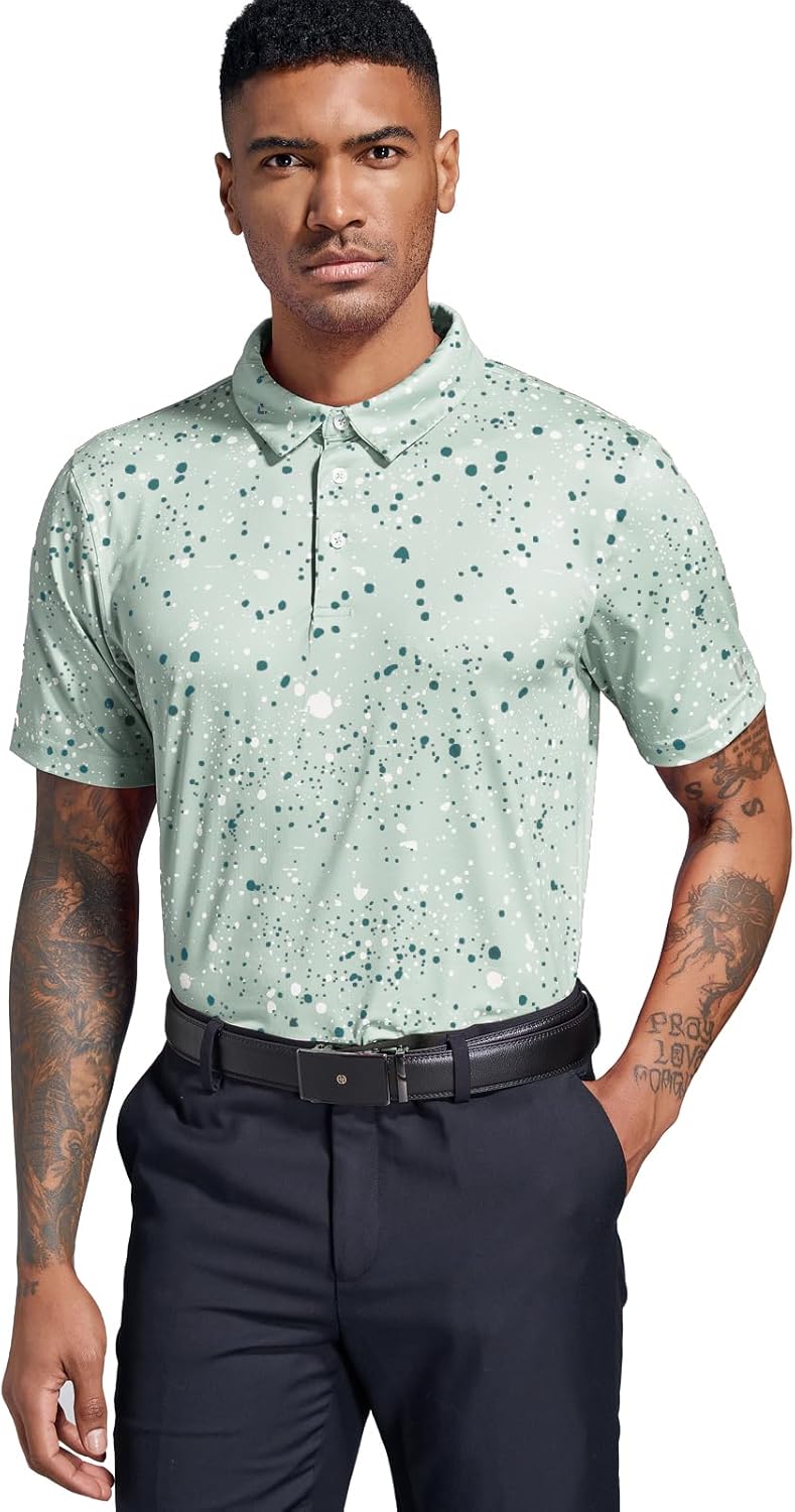 Skiennix Golf Shirt for Men - Dry Fit Performance Short Sleeve Moisture-Wicking Polo