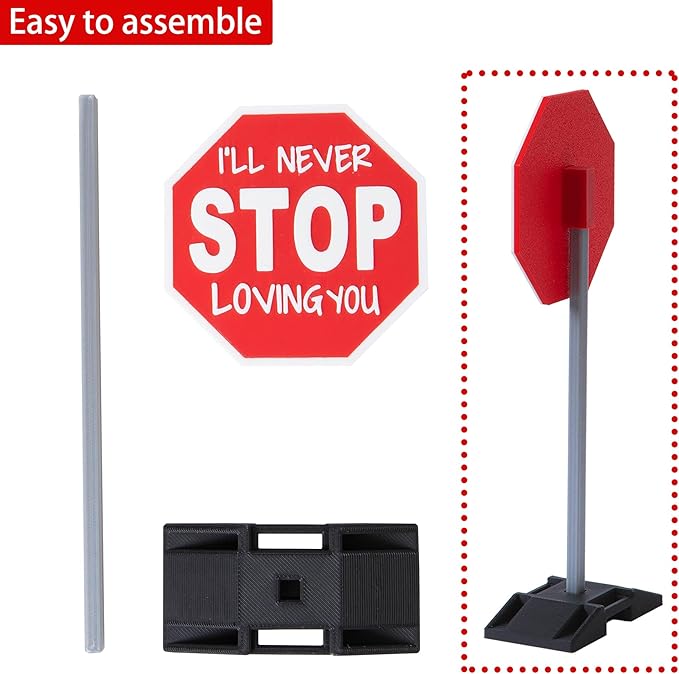 I'll Never STOP Loving You Sign - Anniversary Present Valentine's Decoration Mini Funny Desk Decor I Love You Sign Desk Plaque Valentines Gift Christmas Gift for Women Men Boyfriend Girlfriend