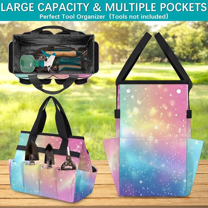 Garden Tool Bag Garden Tool Storage Bag with Pockets Handle Portable Garden Tote Bags for Women Men