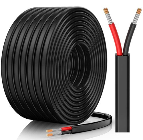 CONEPY 10 AWG 2 Conductor Electrical Wire - Flexible Oxygen-Free Tinned Copper | 30FT Length for Automotive & Marine Use