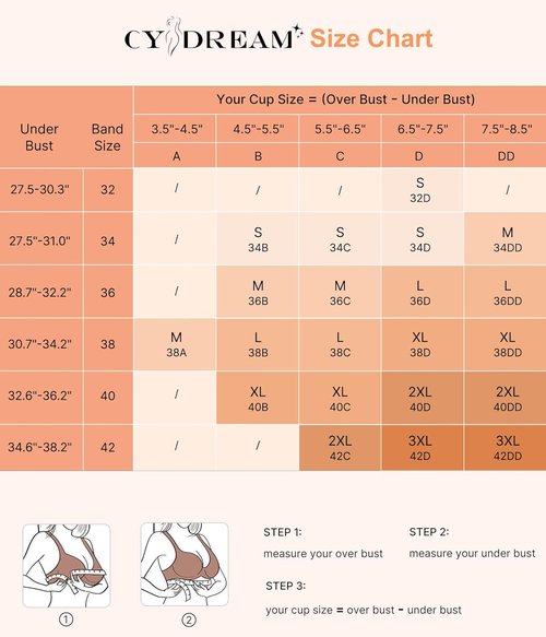 CYDREAM Wireless Zip Front Bra - Comfortable Full Coverage with Back Smoothing | No Underwire, Perfect Fit