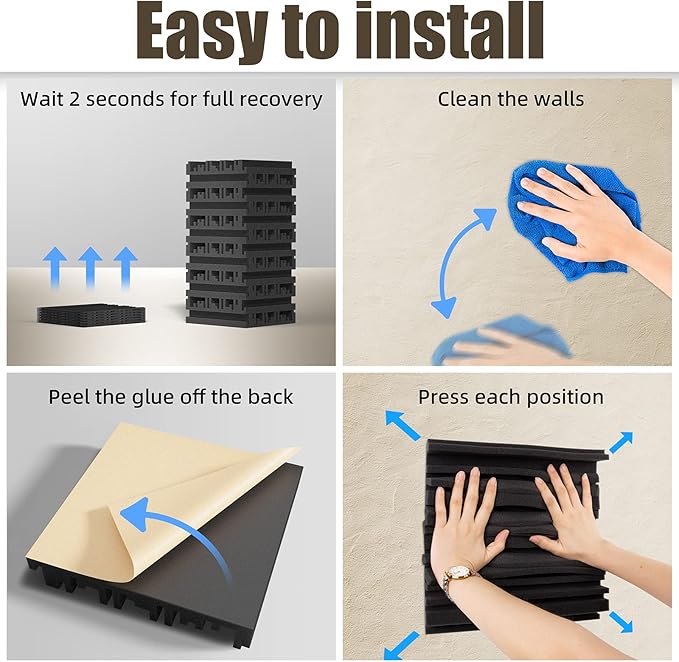 18 Pack Sound Proof Foam Panels