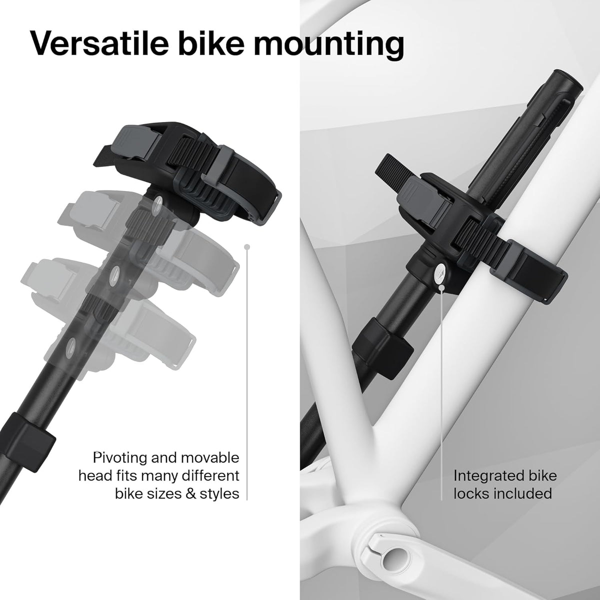 Thule Outpace 2 Bike Hitch Rack - Compact & Lightweight Platform Bike Rack - Foldable Design - Fits Most Bike Styles - 110lb Capacity 55lbs per Bike - 2" & 1.25" Hitch Compatibility