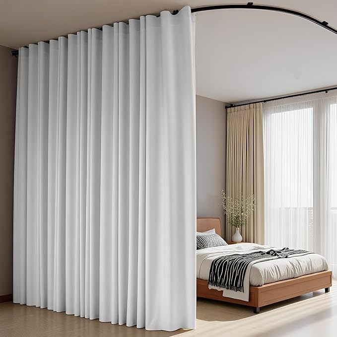Room Divider Curtains Flexible Ceiling Tracks set Curtain track Ceiling Mount