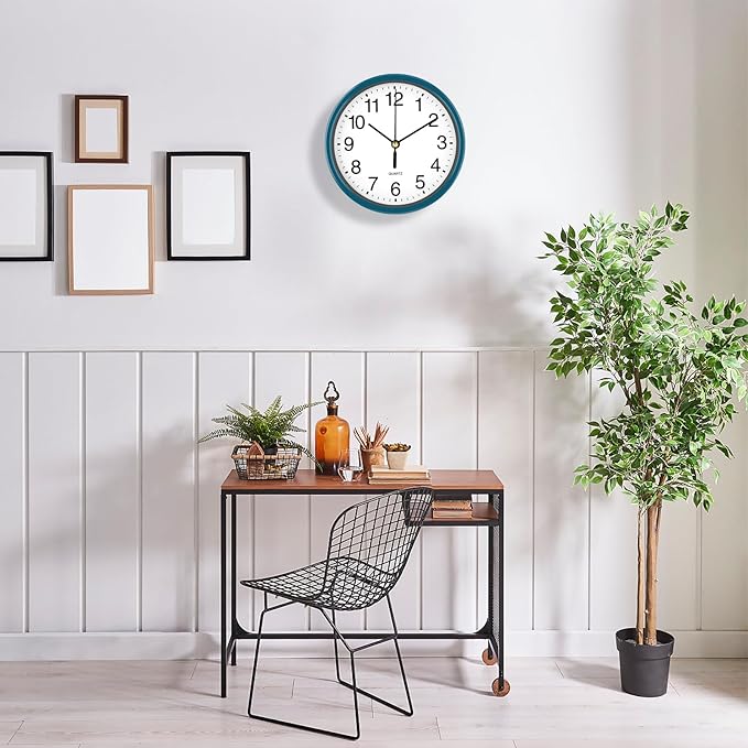 Silent Wall Clock Non Ticking, 6 Inch Wall Clocks Battery Operated, Small