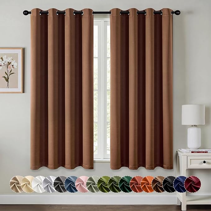 MIULEE Blackout Curtains for Bedroom Living Room 2 Panels, Thermal Insulated