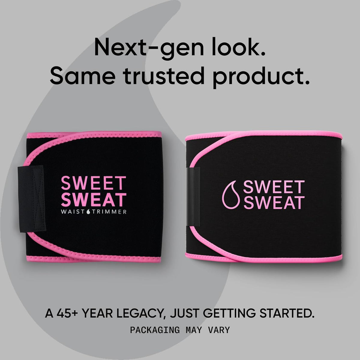 Sweet Sweat Waist Trimmer for High-Intensity Training - Adjustable Sweat Band for Men & Women, Black/Pink