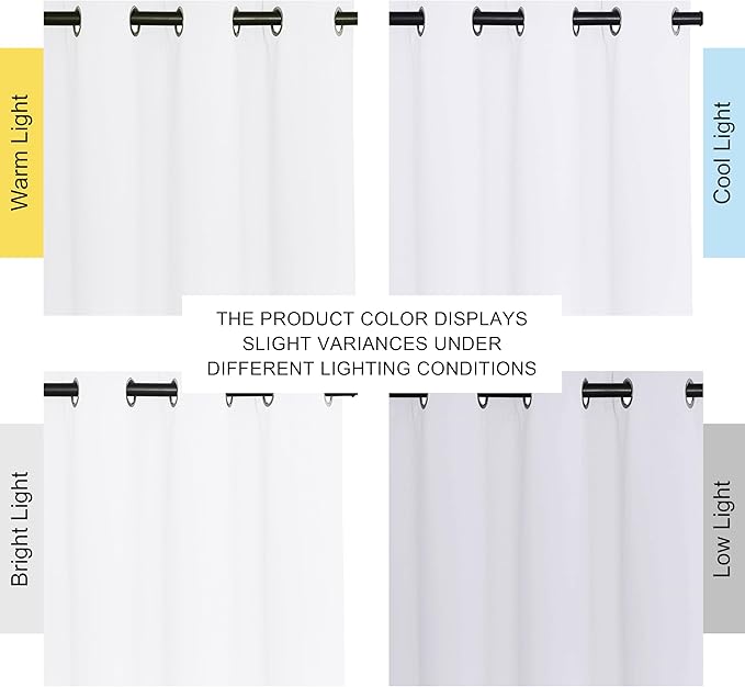 NICETOWN White Room Darkening Curtain 120 inches Long