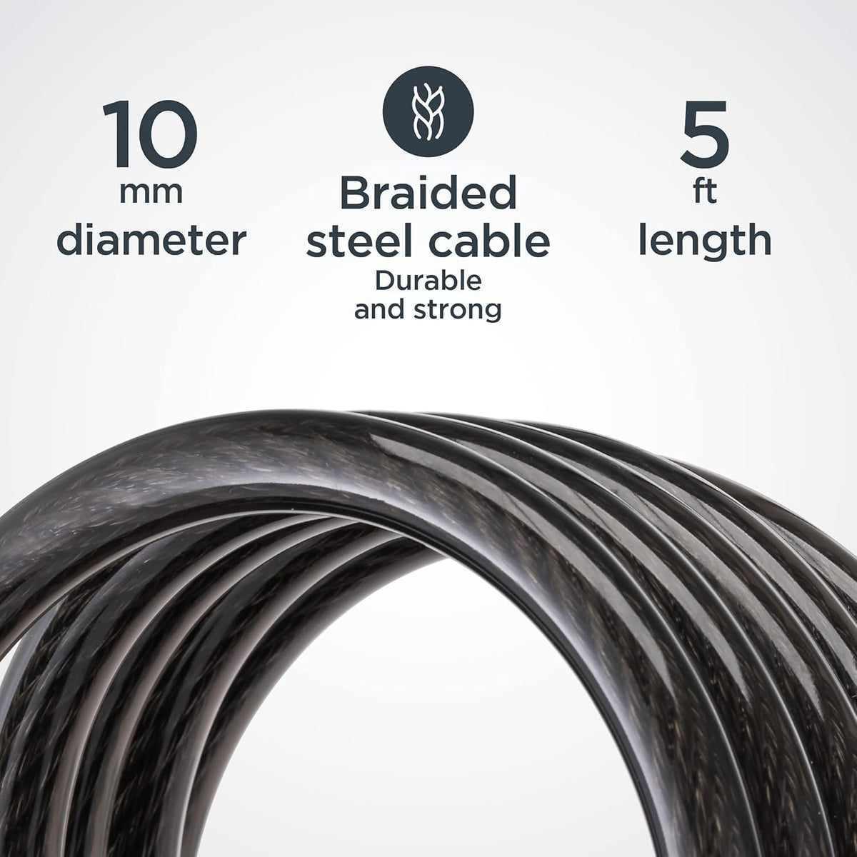Schwinn 6ft Bike Lock Cable - Durable Steel, Anti-Theft Protection, Vinyl Cover