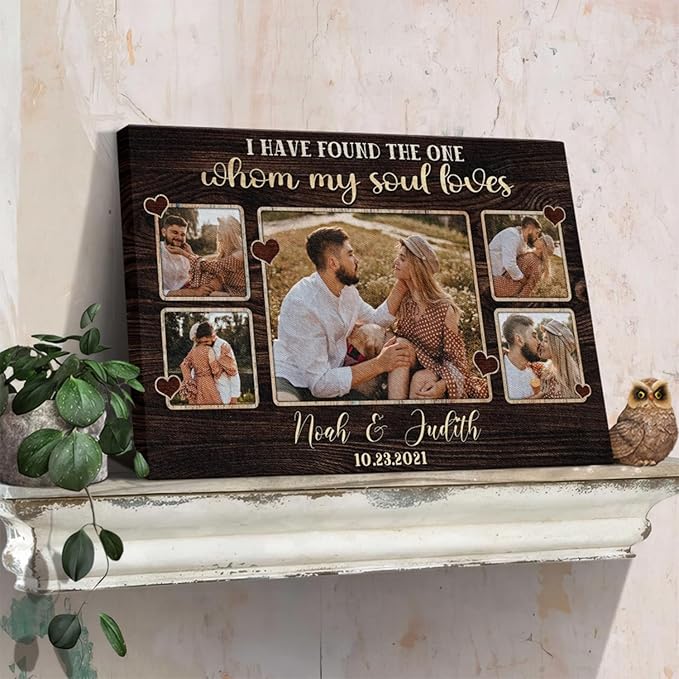 Dem Canvas Personalized Canvas Prints, Couple Romance & Wedding Gifts - Custom Canvas for Anniversary, Engagement & Valentine (18x12)