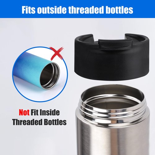 2Pcs Flip Lid for Hydro Flask 12 16 18 20 32 40 64 oz Wide Mouth Water Bottles,BPA Free Replacement Lid Cap with Button Lock for Hydroflask,Thermoflask,Iron Flask and More 2.28" Wide Mouth Bottles
