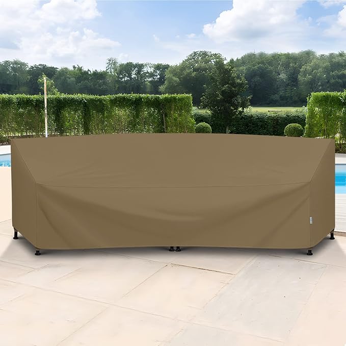 SunPatio Heavy Duty Waterproof 120 Inch Sofa Cover & 150 Inch Sofa Cover Bundle