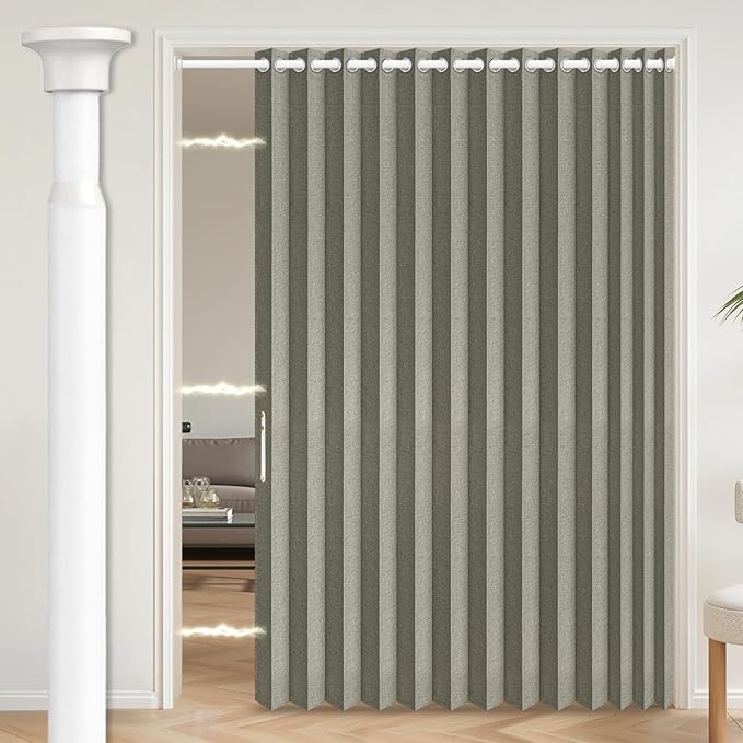 AJAZZ Blackout Accordion Door Curtain