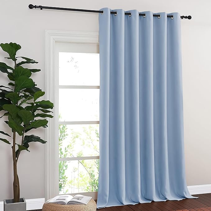 NICETOWN Room Divider Curtain 132 Inches Long, Wide Blackout Sliding Door