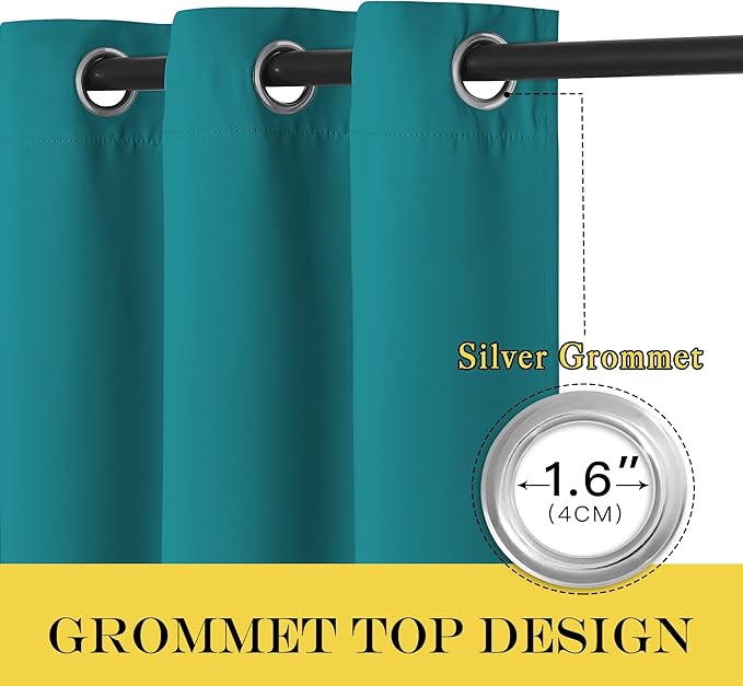 NICETOWN Room Divider Curtain 132 Inches Long, Wide Blackout Sliding Door