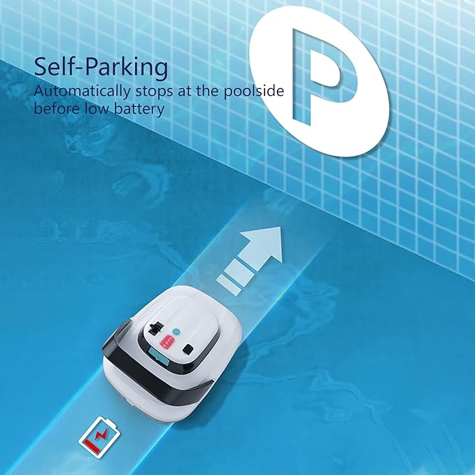 Pool Surface Skimmer Cleaner, Automatic Robotic Pool Vacuum Cleaner, Pool Cleaner Robot, Pool Sweepers for Inground Swimming Pools