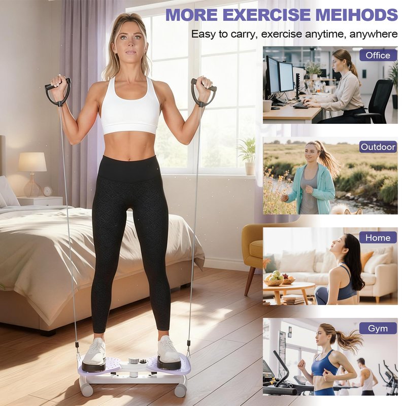 Reinforced Structure Waist Twister Machine Exercise, Ab Twist Board 440 lbs Weight Capacity for Slim Waist and Core, with Smart LED Digital Display Track Time, Reps, Calories for Women (Lavender)
