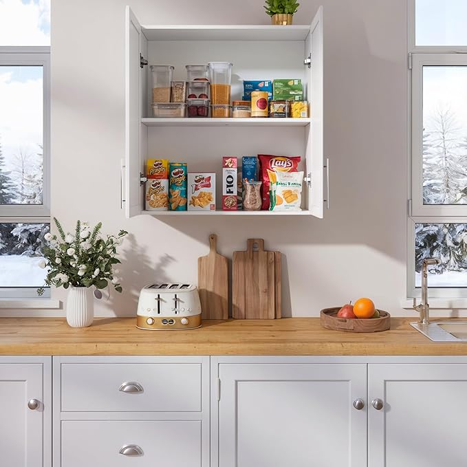 FIMELLO 30" Laundry Room Cabinets Wall Mounted
