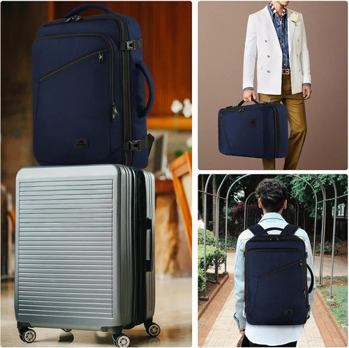 MATEIN Weekender Backpack - Large Capacity Travel Suitcase with Expandable Design | Blue