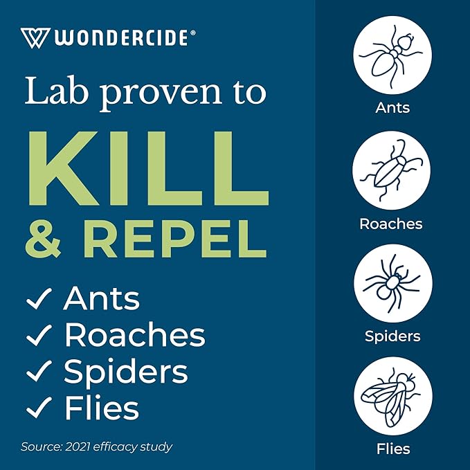 Wondercide - Indoor Pest Control Spray for Home and Kitchen - Ant, Roach, Spider, Fly, Flea, Bug Killer and Insect Repellent - with Natural Essential Oils - Pet and Family Safe — Rosemary 128 oz