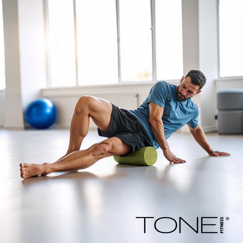 Tone Fitness High Density EPP Foam Exercise Foam Roller for Yoga, Pilates, Stretching, Massage, and Recovery 18 inch Green