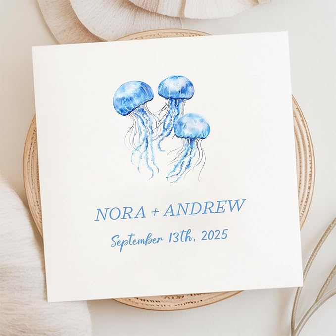 Luxury Custom Cocktail Napkins Wedding, Pack 50 100 150 500 Anniversary Party, Monogram Initials, Rehearsal Dinner Table Decor, Beverage & Luncheon, Saga Green, White Decor Style 5