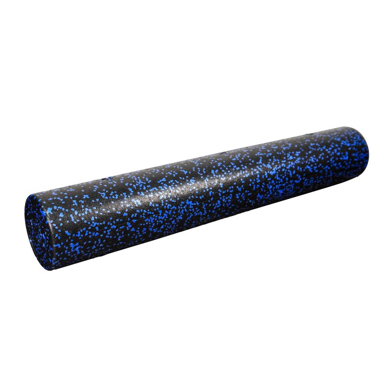 NEXO Fitness High-Density Round Foam Roller for Muscle Soreness Recovery, Exercise, Massage - 18", 24", 36" Blue Fleck (36 Inch)