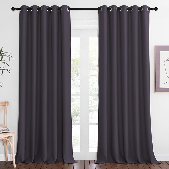 NICETOWN Sliding Door Window Treatment Blackout Patio Door Curtain Panels