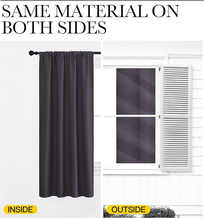 NICETOWN RV Blackout Curtains for Camper Windows, Kitchen Curtains, Short